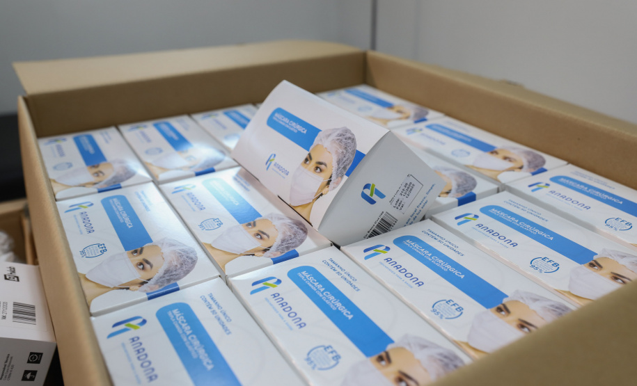 Entrega Mondelez A Mondelez Brasil faz a entrega de Kits Covid e de mascaras de proteçao para a Defesa Civil 24/03/2021 - Foto: Geraldo Bubniak/AEN