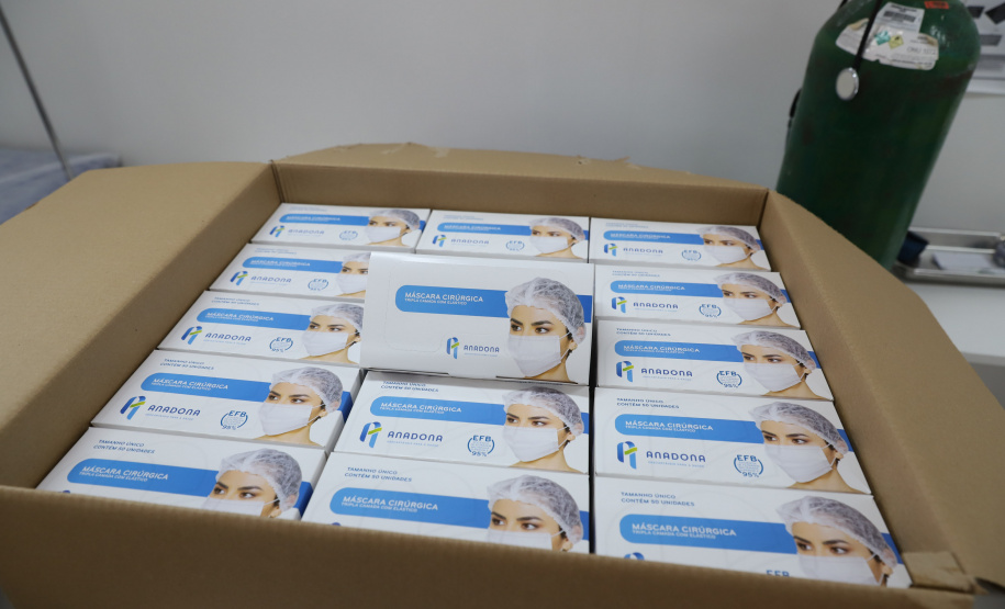 Entrega Mondelez A Mondelez Brasil faz a entrega de Kits Covid e de mascaras de proteçao para a Defesa Civil 24/03/2021 - Foto: Geraldo Bubniak/AEN