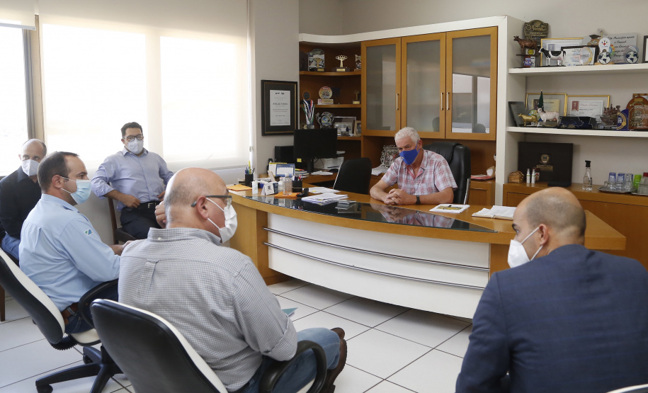 24.03.2021 - Visita do grupo técnico  da nova Ferroeste  na prefeitura de Guaíra, com o prefeito Heraldo Trento.
 Foto Gilson Abreu/AEN