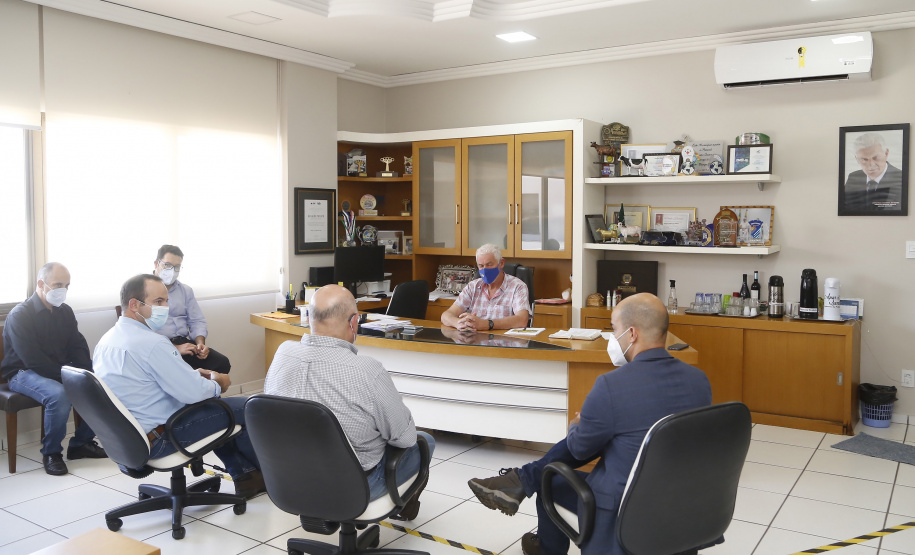 24.03.2021 - Visita do grupo técnico  da nova Ferroeste  na prefeitura de Guaíra, com o prefeito Heraldo Trento.
 Foto Gilson Abreu/AEN