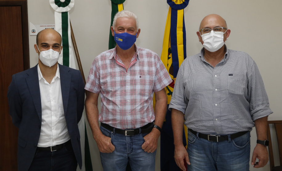 24.03.2021 - Visita do grupo técnico  da nova Ferroeste  na prefeitura de Guaíra, com o prefeito Heraldo Trento.
 Foto Gilson Abreu/AEN