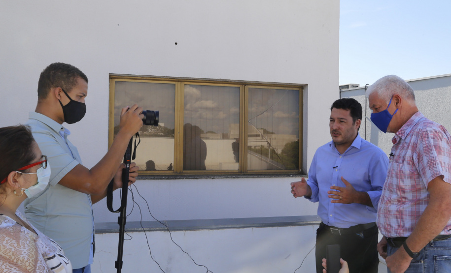 24.03.2021 - Visita do grupo técnico  da nova Ferroeste  na prefeitura de Guaíra, com o prefeito Heraldo Trento.
 Foto Gilson Abreu/AEN