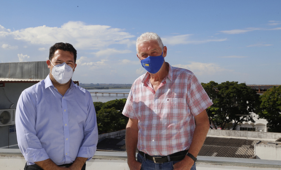 24.03.2021 - Visita do grupo técnico  da nova Ferroeste  na prefeitura de Guaíra, com o prefeito Heraldo Trento.
 Foto Gilson Abreu/AEN