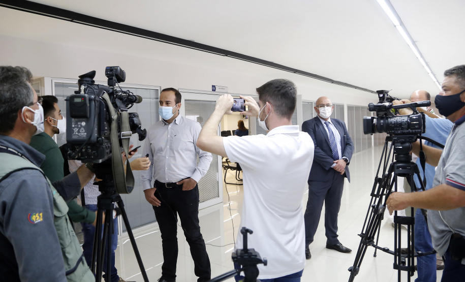25.03.2021 - Visita do grupo técnico  da nova Ferroeste  a ACIC Cascavel.
 Foto Gilson Abreu/AEN