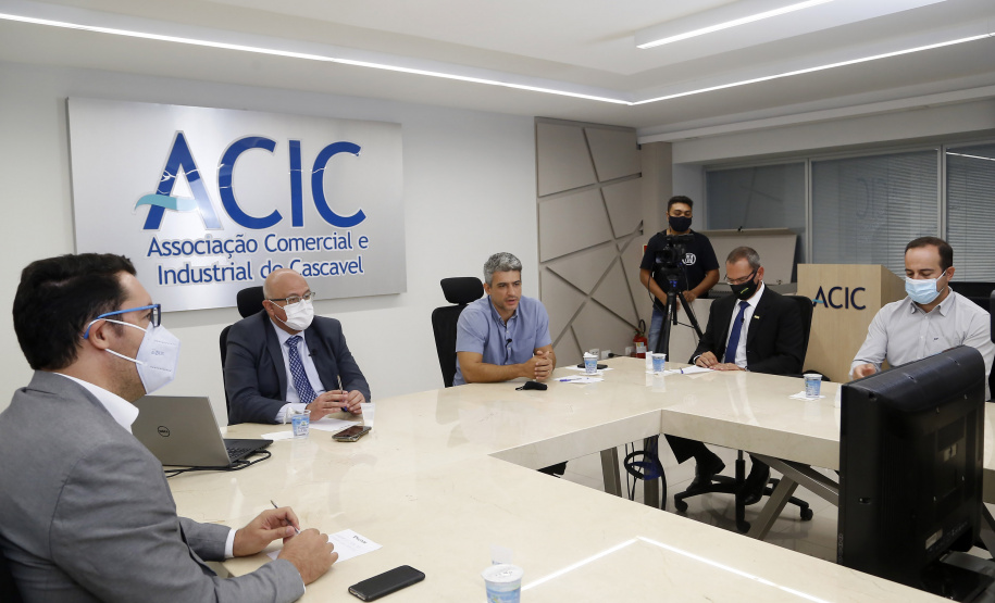 25.03.2021 - Visita do grupo técnico  da nova Ferroeste  a ACIC Cascavel.
 Foto Gilson Abreu/AEN
