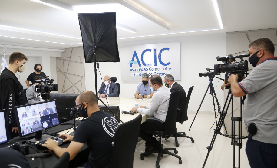 25.03.2021 - Visita do grupo técnico  da nova Ferroeste  a ACIC Cascavel.
 Foto Gilson Abreu/AEN