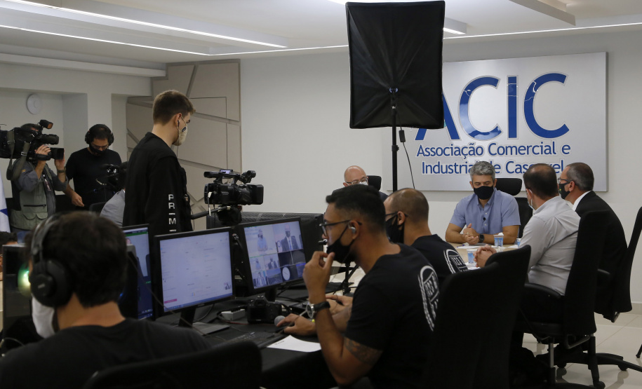 25.03.2021 - Visita do grupo técnico  da nova Ferroeste  a ACIC Cascavel.
 Foto Gilson Abreu/AEN