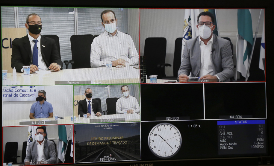 25.03.2021 - Visita do grupo técnico  da nova Ferroeste  a ACIC Cascavel.
 Foto Gilson Abreu/AEN