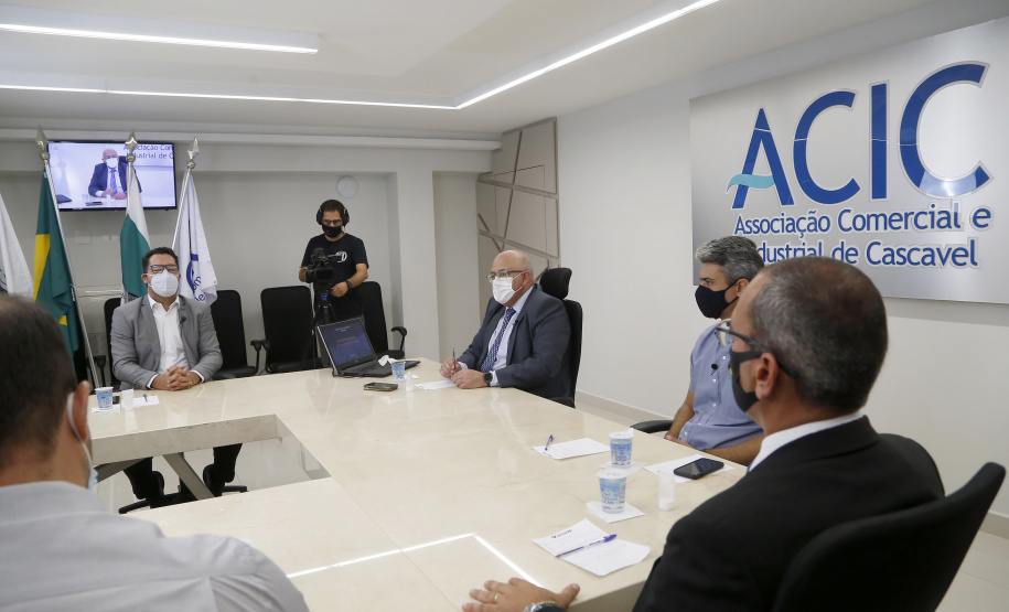 25.03.2021 - Visita do grupo técnico  da nova Ferroeste  a ACIC Cascavel.
 Foto Gilson Abreu/AEN