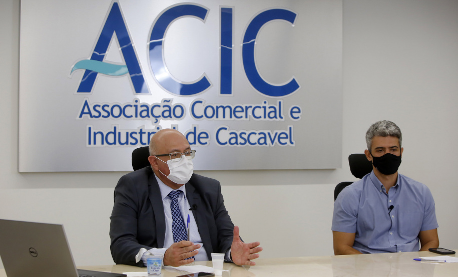 25.03.2021 - Visita do grupo técnico  da nova Ferroeste  a ACIC Cascavel.
 Foto Gilson Abreu/AEN