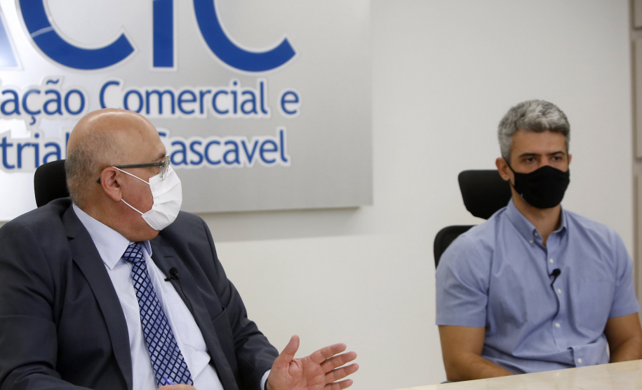 25.03.2021 - Visita do grupo técnico  da nova Ferroeste  a ACIC Cascavel.
 Foto Gilson Abreu/AEN