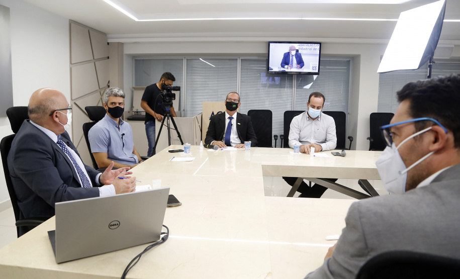25.03.2021 - Visita do grupo técnico  da nova Ferroeste  a ACIC Cascavel.
 Foto Gilson Abreu/AEN