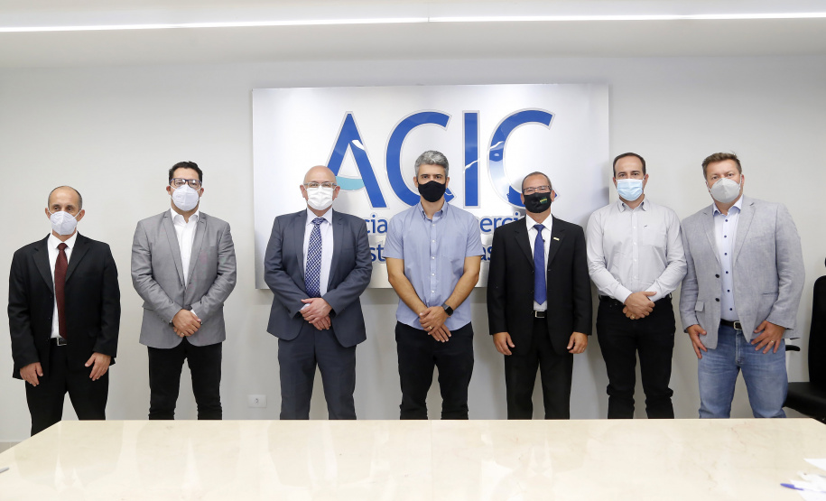 25.03.2021 - Visita do grupo técnico  da nova Ferroeste  a ACIC Cascavel.
 Foto Gilson Abreu/AEN