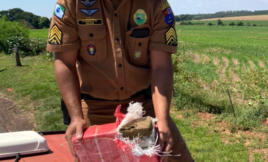 Mais de 4,7 toneladas de maconha foram apreendidas por policiais militares do Batalhão de Polícia Rodoviária (BPRv) durante uma abordagem de rotina. A apreensão, que é a maior do ano, começou por volta de 12h30 de quinta-feira (25/03) na cidade de Iporã, no Noroeste do estado, e resultou na prisão de um homem. A droga estava escondida em uma carga de chia. Curitiba, 25/03/2021 - Foto: Divulgação SESP
