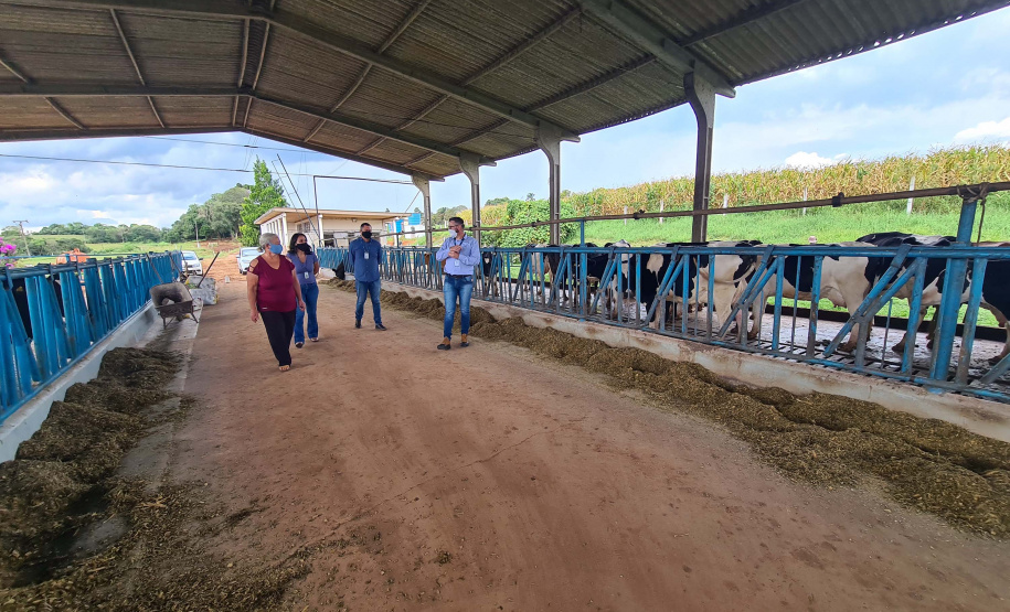 Parceria entre Sanepar e Frísia protege mananciais e beneficia produtores. - Técnicos da Frísia e da Sanepar acompanham o andamento do projeto - Foto: Divulgação Sanepar