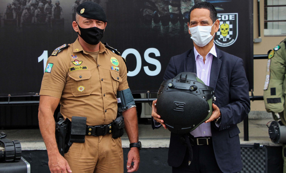 26-03-2021 Entrega de Equipamento ao Esquadrão Antibomba - BOPE Curitiba, 26 de março de 2021. Entrega de Equipamento ao Esquadrão Antibomba - BOPE