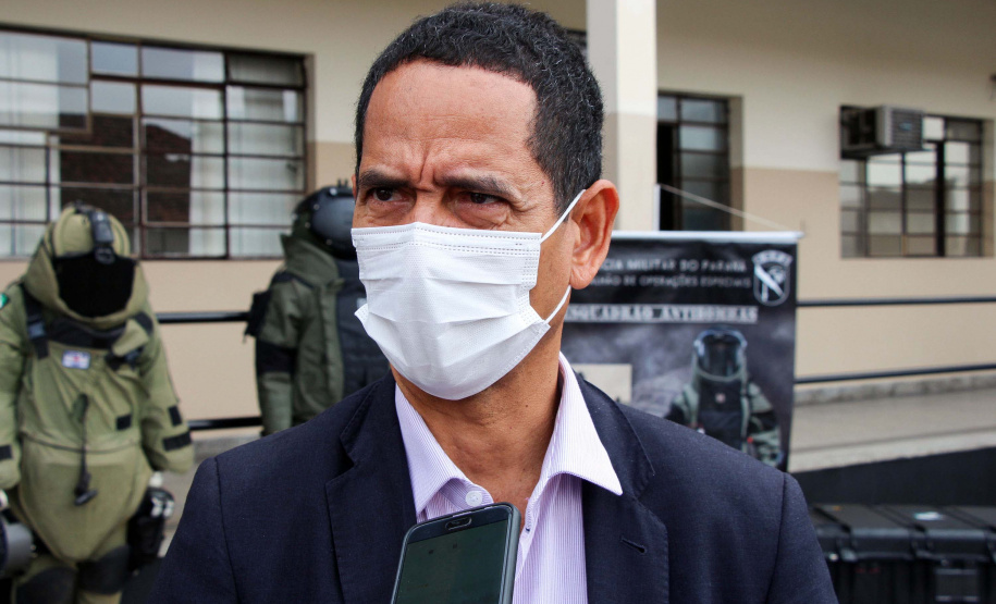 26-03-2021 Entrega de Equipamento ao Esquadrão Antibomba - BOPE Curitiba, 26 de março de 2021. Entrega de Equipamento ao Esquadrão Antibomba - BOPE