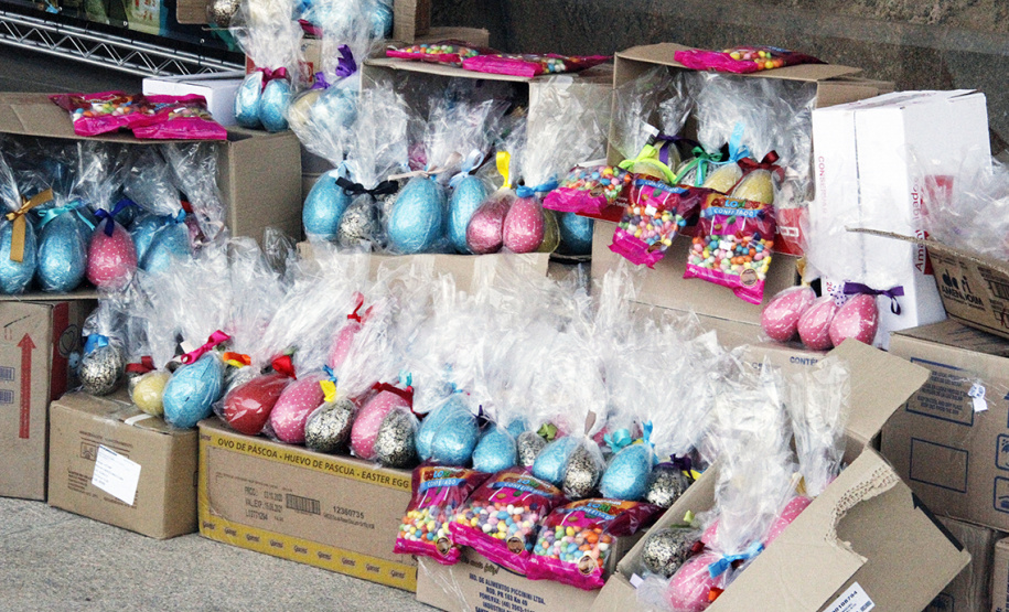 Segurança Pública arrecada 1,4 mil ovos de chocolate para a campanha Páscoa Solidária. Foto:SESP
