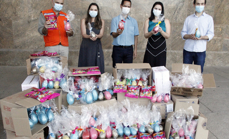 Segurança Pública arrecada 1,4 mil ovos de chocolate para a campanha Páscoa Solidária. Foto:SESP