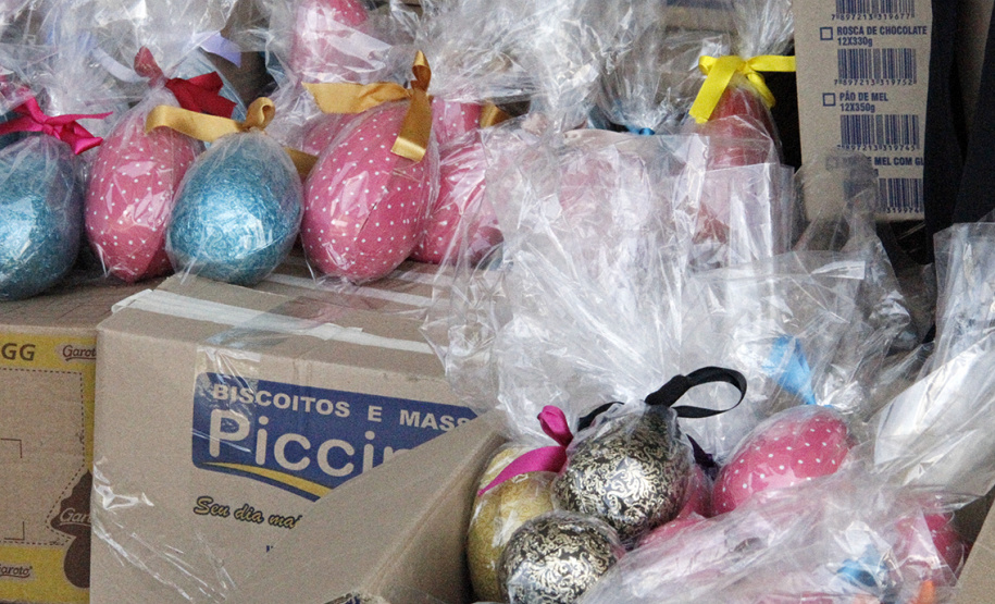 Segurança Pública arrecada 1,4 mil ovos de chocolate para a campanha Páscoa Solidária. Foto:SESP