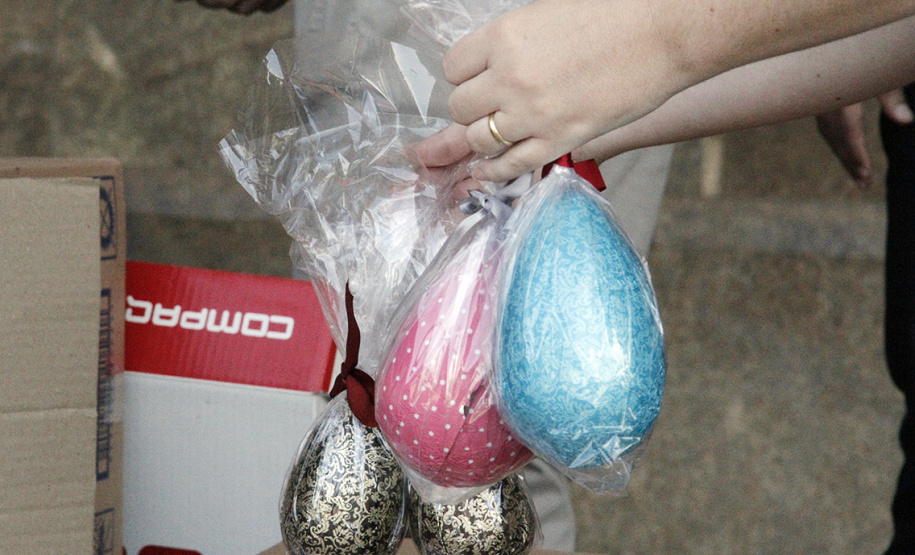 Segurança Pública arrecada 1,4 mil ovos de chocolate para a campanha Páscoa Solidária. Foto:SESP