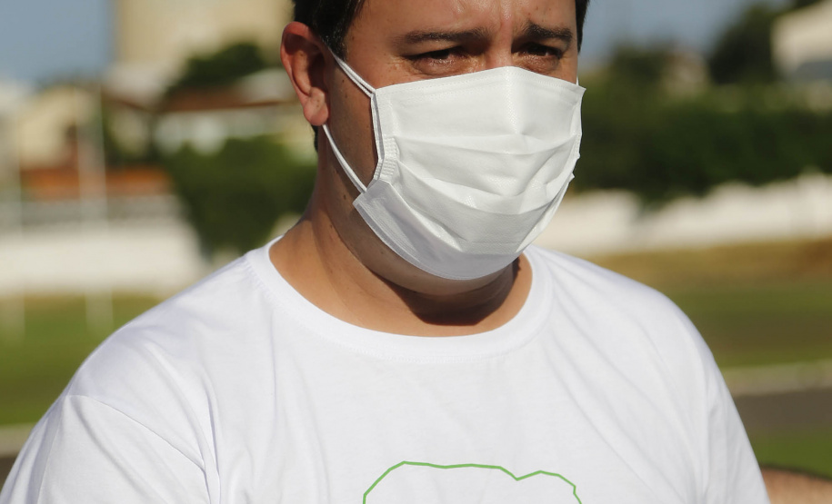 O governador Carlos Massa Ratinho Junior, participa neste domingo (28) da imunização em grupos prioritários em Apucarana. Foto: Jonathan Campos/AEN