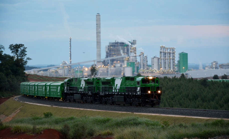 Aumenta o transporte ferroviário de celulose para exportação pelo Porto de Paranaguá  -  Paranaguá, 30/03/2021  -  Foto: Rafael Chuí