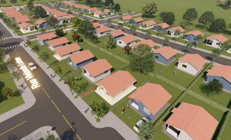 As 60 moradias em construção no município de Maripá, na região Oeste do Estado, estão com 7% do cronograma de construção concluído. A medição foi feita por técnicos da Cohapar que estiveram no conjunto habitacional nesta quarta-feira (31) para fiscalizar o andamento dos trabalhos e garantir a qualidade das moradias. - Curitiba, 31/03/2021 - Foto: Divulgação Cohapar