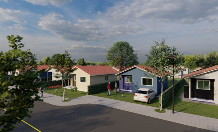 As 60 moradias em construção no município de Maripá, na região Oeste do Estado, estão com 7% do cronograma de construção concluído. A medição foi feita por técnicos da Cohapar que estiveram no conjunto habitacional nesta quarta-feira (31) para fiscalizar o andamento dos trabalhos e garantir a qualidade das moradias. - Curitiba, 31/03/2021 - Foto: Divulgação Cohapar