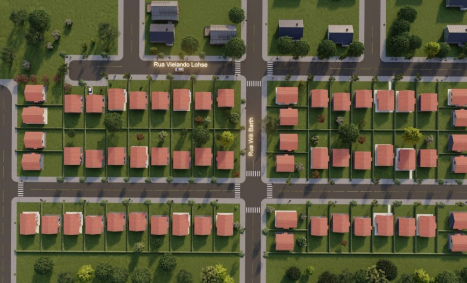 As 60 moradias em construção no município de Maripá, na região Oeste do Estado, estão com 7% do cronograma de construção concluído. A medição foi feita por técnicos da Cohapar que estiveram no conjunto habitacional nesta quarta-feira (31) para fiscalizar o andamento dos trabalhos e garantir a qualidade das moradias. - Curitiba, 31/03/2021 - Foto: Divulgação Cohapar