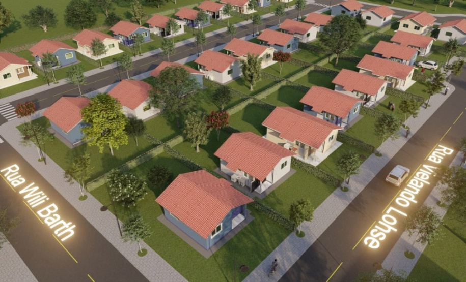 As 60 moradias em construção no município de Maripá, na região Oeste do Estado, estão com 7% do cronograma de construção concluído. A medição foi feita por técnicos da Cohapar que estiveram no conjunto habitacional nesta quarta-feira (31) para fiscalizar o andamento dos trabalhos e garantir a qualidade das moradias. - Curitiba, 31/03/2021 - Foto: Divulgação Cohapar