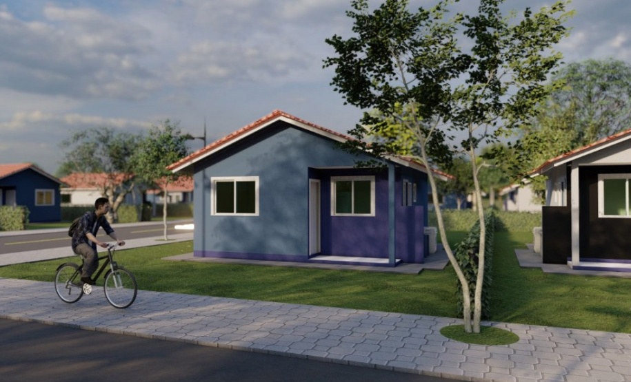 As 60 moradias em construção no município de Maripá, na região Oeste do Estado, estão com 7% do cronograma de construção concluído. A medição foi feita por técnicos da Cohapar que estiveram no conjunto habitacional nesta quarta-feira (31) para fiscalizar o andamento dos trabalhos e garantir a qualidade das moradias. - Curitiba, 31/03/2021 - Foto: Divulgação Cohapar