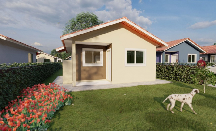 As 60 moradias em construção no município de Maripá, na região Oeste do Estado, estão com 7% do cronograma de construção concluído. A medição foi feita por técnicos da Cohapar que estiveram no conjunto habitacional nesta quarta-feira (31) para fiscalizar o andamento dos trabalhos e garantir a qualidade das moradias. - Curitiba, 31/03/2021 - Foto: Divulgação Cohapar