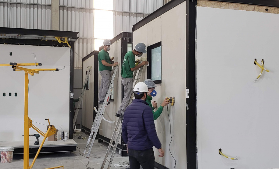 Construção hospitalar mais rápida do Brasil usa tecnologia de empresa apoiada pelo Tecnova  -  Curtitiba, 01/04/2021  -  Foto: Divulgação Fundação Araucária