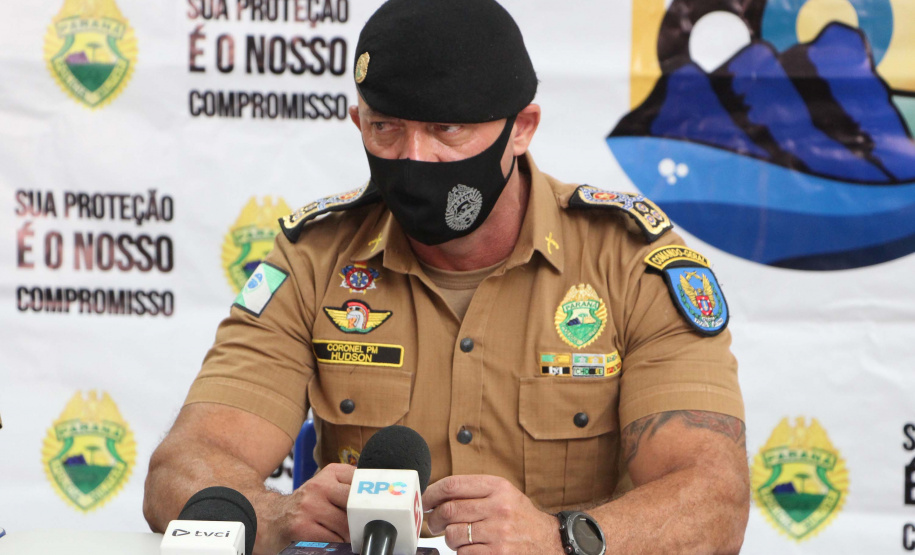 Curitiba, 06 de abril de 2021. Coletiva de Imprensa  - Operação Rio II da Polícia Militar desarticula grupo que praticava tráfico e homicídios no Litoral do estado.