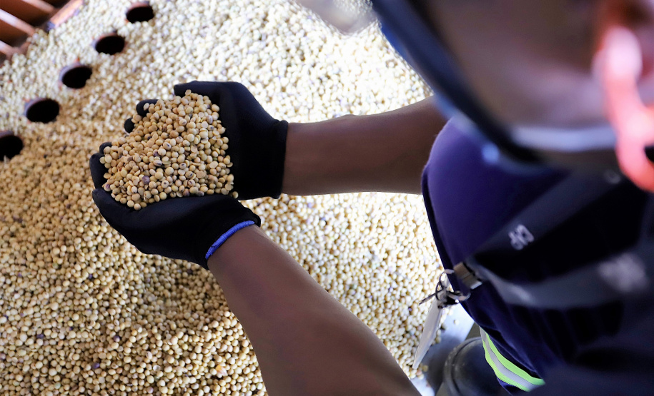 O volume de soja exportado pelo Corredor de Exportação Leste do Porto de Paranaguá (Corex) aumentou quase 232% de fevereiro para março. Este ano, no primeiro trimestre, pelo complexo que integra os silos públicos e nove terminais privados, foram exportadas 2.166.837 toneladas do granel. -  Paranaguá, 06/04/2021  -  Foto: C;audio Neves/Portos do Paraná