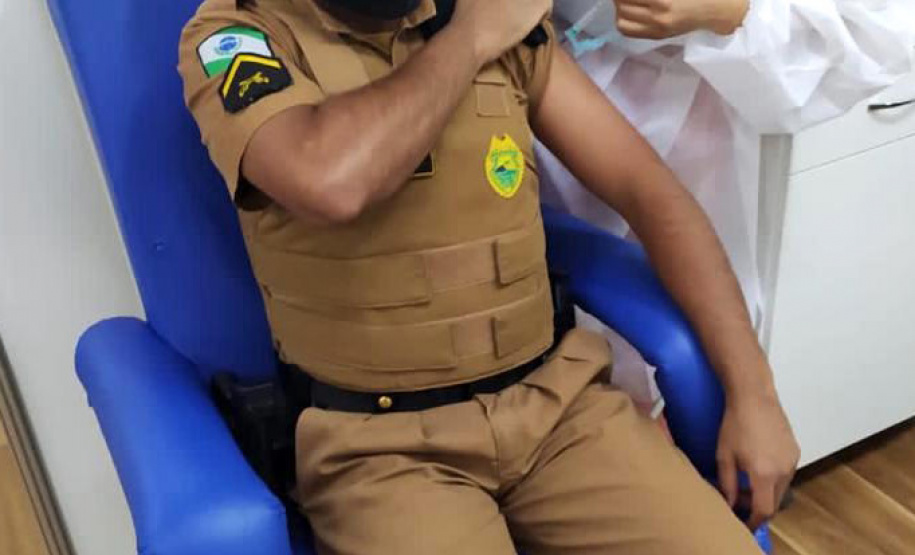 Governo do Estado inicia vacinação das forças de segurança pública - Curitiba, 07/04/2021 - Foto: Divulgação SESP-PR