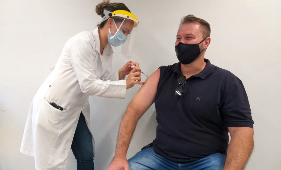 Governo do Estado inicia vacinação das forças de segurança pública - Curitiba, 07/04/2021 - Foto: Divulgação SESP-PR