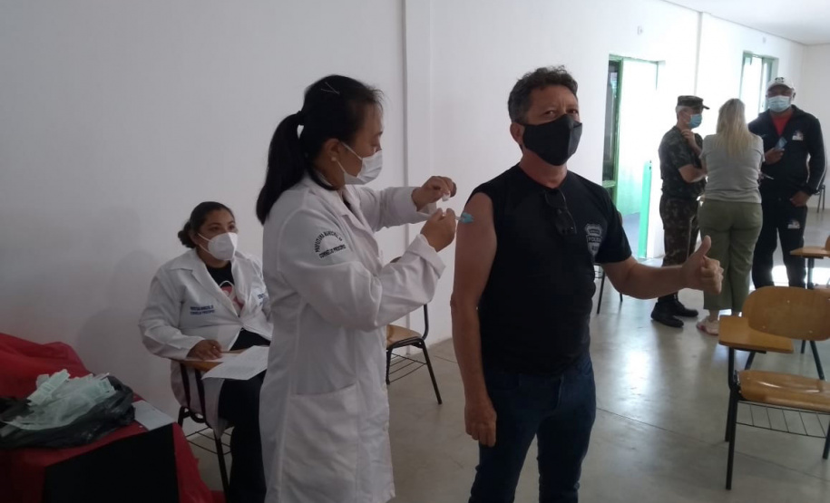 Governo do Estado inicia vacinação das forças de segurança pública - Curitiba, 07/04/2021 - Foto: Divulgação SESP-PR