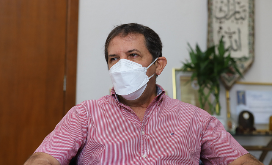 Prefeito Foz Prefeito de Foz do Iguacu, Chico Brasileiro. 08/04/2021 - Foto: Geraldo Bubniak/AEN