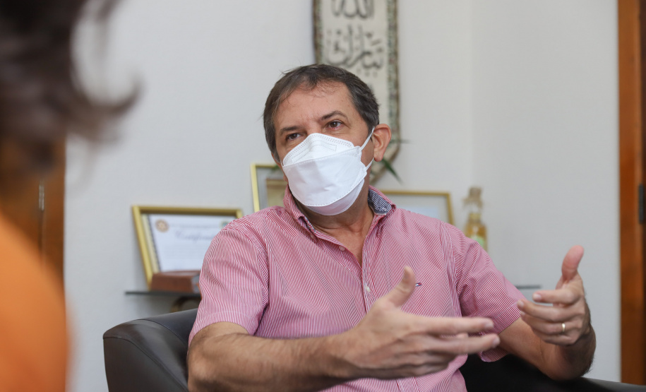 Prefeito Foz Prefeito de Foz do Iguacu, Chico Brasileiro. 08/04/2021 - Foto: Geraldo Bubniak/AEN