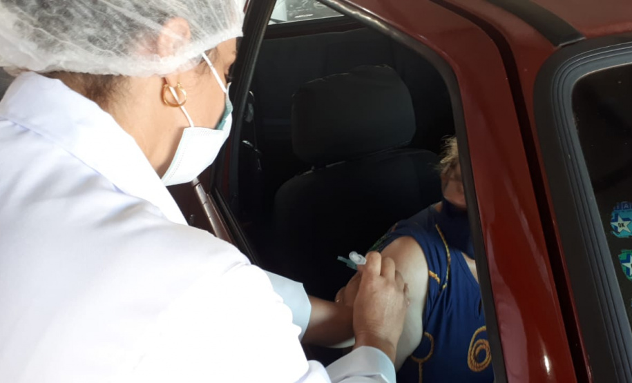 Vacinação contra a Covid-19 em Jandaia do Sul.