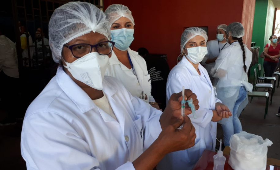 Vacinação contra a Covid-19 em Jandaia do Sul.