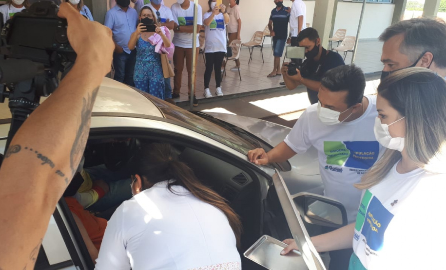 Vacinação contra a Covid-19 em Goioerê.