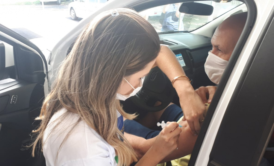 Vacinação contra a Covid-19 em Goioerê.