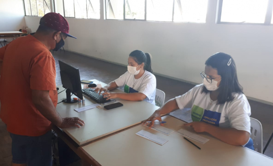 Vacinação contra a Covid-19 em Goioerê.