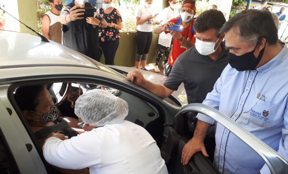 Vacinação contra a Covid-19 em Sarandi.