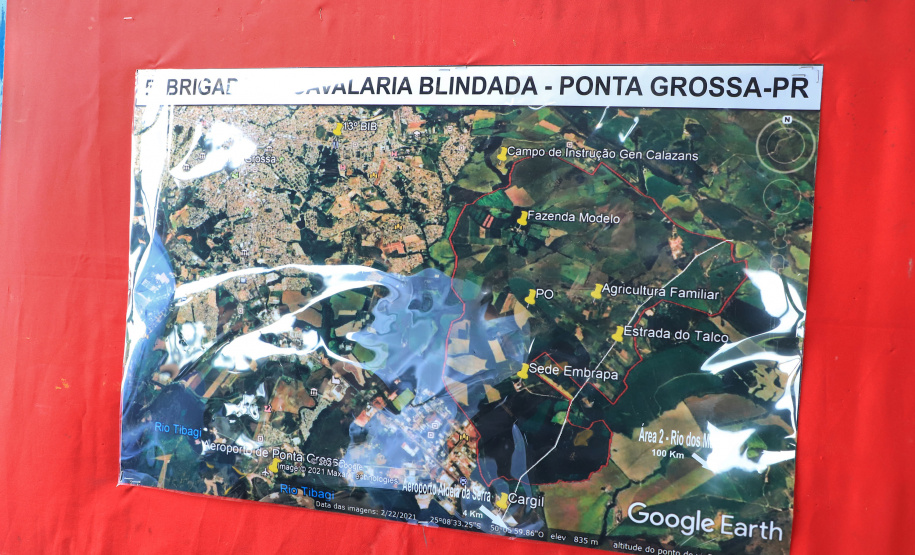 Em Ponta Grossa, Exército vistoria local de possível instalações da Escola de Sargentos de Armas - ESA. Ponta Grossa, 13 de abril de 2021.Foto: José Fernando Ogura/ AEN