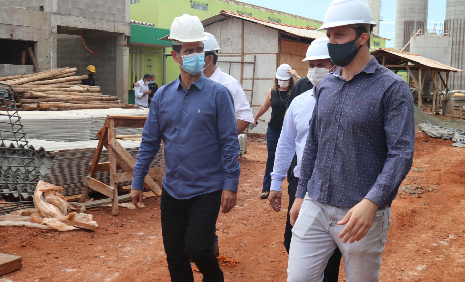 O secretário estadual da Segurança Pública, Romulo Marinho, acompanha obras da nova Cadeia Pública de Foz do Iguaçu. Foto:SESP