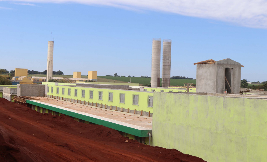 O secretário estadual da Segurança Pública, Romulo Marinho, acompanha obras da nova Cadeia Pública de Foz do Iguaçu. Foto:SESP